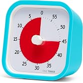 Time Timer MOD (G&ouml;ky&uuml;z&uuml; Mavisi) 60 Dakika G&ouml;rsel Analog Masa&uuml;st&uuml; Zamanlayıcı Dayanıklı Silikon Kılıf İsteğe Bağlı Uyarı (A&ccedil;ık