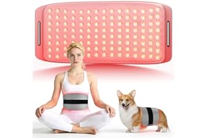 Hello Face Red Light Therapy Belt, TriChip™ Technology LED Light Therapy for Body with Rechargeable Remote Control, 660nm & 850nm Skin-Safe Fabric Infrared Light Therapy Wrap for Muscle Pain Relief