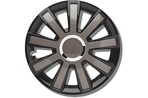 ‎ALBRECHT AUTO-ZUBEHÖR Albrecht 16 Zoll Radkappen schwarz/grau für Stahlfelgen - Flash Radzierblenden aus hochwertigem Kunststoff - Langlebige Radblenden in originaler Albrecht Verpackung - Made in EU