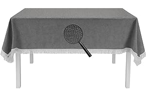EXKLUSIV HEIMTEXTIL Gartentischdecke mit Fransen Tischdecke Classic Outdoor PVC Weichschaum rutschhemmend für Garten, Balkon, Terrasse 130x180 cm eckig dunkelgrau