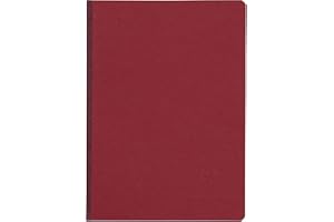 ‎CLAIREFONTAINE Clairefontaine 795422C - Notizbuch / Heft AgeBag DIN A5 14,8 x 21 cm, mit Leinenstruktur, kariert 96 Blatt, Rot, 1 Stück