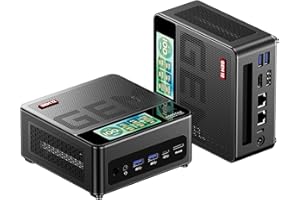 ‎AOOSTAR AOOSTAR GEM12 PRO Max Mini PC, Schwarz Ryzen 7 8845HS Mini Gaming PC 32GB DDR5 RAM 1TB SSD M.2 2280 PCIE4.0, Mini Desktop Computer 4K 3-Display/OCULINK/2xUSB4/HD2.1/DP1.4/2x 2,5G RJ45/WiFi6