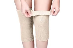 Geyoga Winter Kniewärmer Dehnbarer Strick Knieschoner Thermische Knieschützer Beinwärme mit Stützband Rutschfeste Beinlinge Gelenkwärme für Damen Herren Arthritis Kalte Knieprobleme