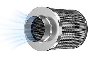 Cannobox Aktivt kolfilter 100 mm × 100 mm med högkvalitativt aktivt kol luktneutralisering, luftrenare för rörfläkt 100 mm, o
