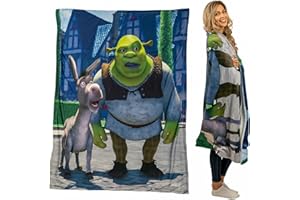 Franco DreamWorks Shrek Orge pościel super miękka pluszowa narzuta, 117 cm x 152 cm, (oficjalny produkt licencjonowany) przedmioty kolekcjonerskie