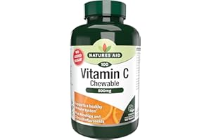 Natures Aid Vitamine C 500 mg à croquer, convient aux végétaliens, 100 comprimés