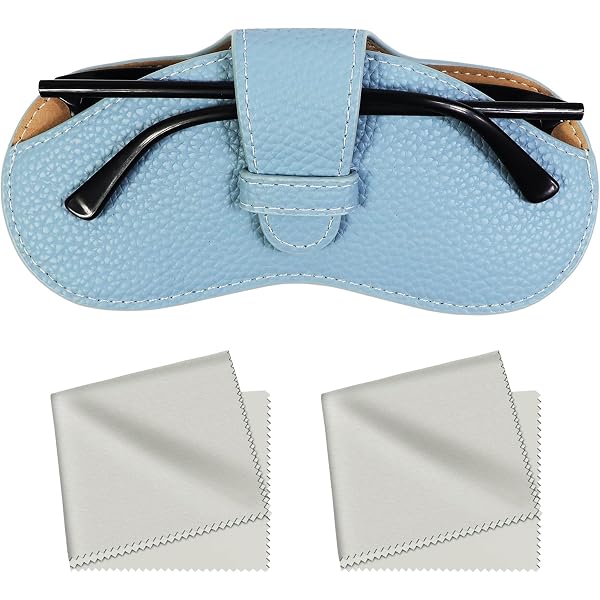Zioer Custodia per occhiali Blu Portatile, Custodia Occhiali zip