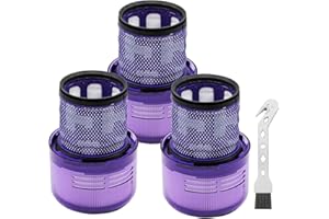 Fictezlove Filtr V11 do odkurzacza Dyson, 3 sztuki, nadaje się do prania, zamiennik filtra do odkurzacza Dyson V11 V15 SV14 Cyclone Animal Absolute Total Cleaner, zamiennik # DY-970013-02 & 97001302