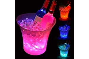 ‎TIANDIRENHE Tiandirenhe Neu Led Eiskübel,sektkühler Led,5L Led Eiseimer,Farbe Kann Eingestellt Werden, Bunter Farbverlauf,Bunter Blitz,zum Kühlen Von Champagner,Wein,Getränke,Bier,Für Party,bar Club Thema