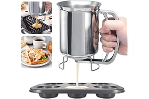 Bczhieulw Dispenser di Pastella，dosatore Pancake，Nutella Dispenser，Separatore di Pastella ，Dosatore per Impasti ，Dispenser di Imbuto ， 800ml，per Torte, Muffin, Waffle，Pancake