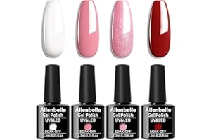 Allenbelle Smalto Semipermante Per Unghie Kit In Gel Uv Led Smalti Semipermanenti Per Unghie Nail Polish UV LED Gel Unghie 004