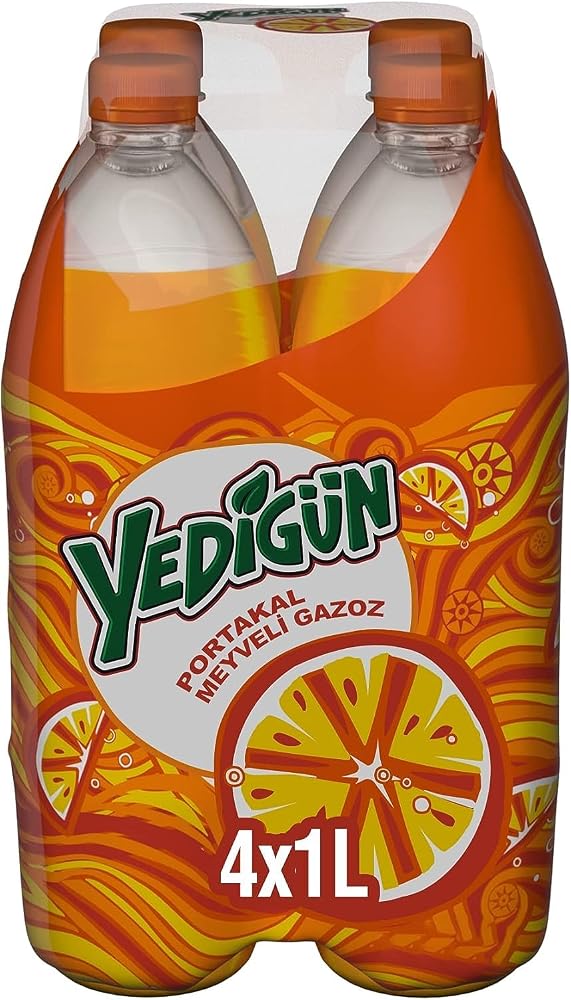 Yedigün Portakal Meyveli Gazoz Pet 4x1 L