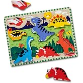 Melissa & Doug 13747 Ahşap Tombul Yapboz, Dinozorlar