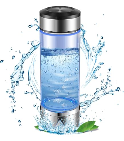 Bottiglia d'Acqua per Idrogeno 300 ML, Macchina per Ionizzatore d'Acqua a Idrogeno Portatile con Tecnologia PEM e SPE, Fino a 1500-3000 PPB, Generatore di Acqua a Idrogeno per Viaggi a Casa