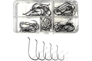 Dingbear 50-300pcs Combination Saltwater Freshwater Military High Carbon Steel Fishing Hooks Fish Hooks