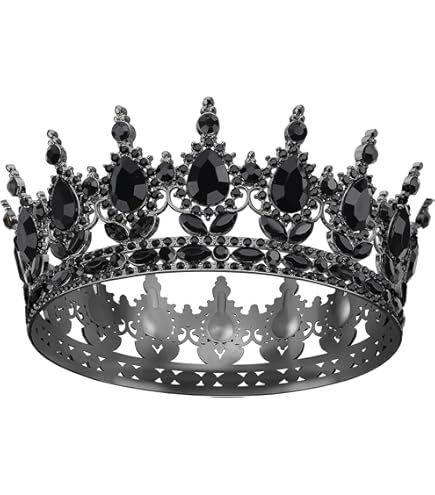 Fascia E Corona Per Compleanno "Birthday Baddie" Nero E Oro Con Strass, Set Lussuoso Per Ragazze E Donne, Accessori Moda Per Feste Ed Eventi Speciali