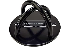 ‎TUNTURI Tunturi Wandhaken 12 cm für Suspension Trainer, Sling Trainer Decken-Haken aus Stahl für bis zu 200 kg, Schwarz