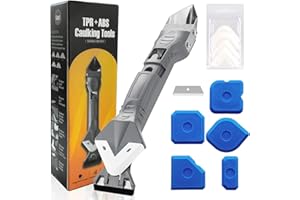 WOUMON Silikonentferner Werkzeug Set, Silikonentferner 5in1, mit Silikon Fugenwerkzeug, Silikon Fugenglätter, für Küche Bad Boden Spüle Fenster Abdichtung (Stil 3)