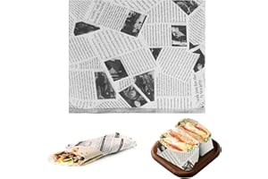 XIANGJUNLY 200 fogli di carta oleata (25 x 25 cm) – Involucri antiaderenti per hamburger, pane, pesce e patatine, panini e confezioni alimentari (200 pezzi) (bianco-200)