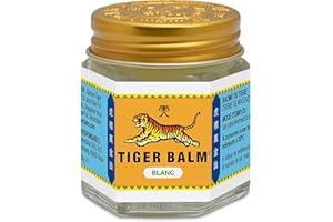 Tiger Balm - BAUME DU TIGRE Blanc - Baume à effet froid - Parfum mentholé - Pour sportifs, après l'effort ou en massage de la poitrine ou des tempes. En massage, pour se relaxer - 30 g