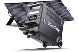 CELLPLAY SolarPlay Q3600 Estación de Energía Portátil Incluir Pannello Solar 400W, Generador Solar 3600W (Pico 5500W), Batería LiFePO4 3840Wh, Respaldo para Hogar, Acampadas y Autocaravanas