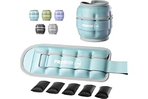 PROIRON Justerbara Fotledsvikter x2, ankelvikter set 2 x 2,5 kg för yoga, dans, pilates, aerobics, träning, promenader, jogging