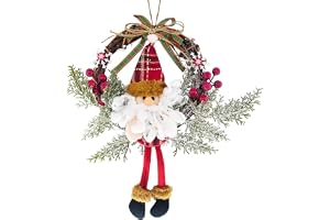 Ghirlanda Natalizia In Vimini Rattan - Diametro 30 Cm, Forma