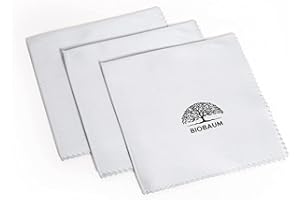 Biobaum®️ 3X Mikrofasertuch 20x20cm im Dreierpack für Brillen, Smartphones, Bildschirmen UVM. in Optikerqualität (3)