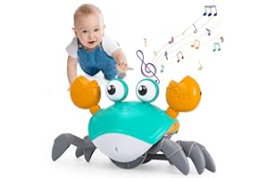 Yellcetoy Spielzeug für Junge Mädchen Kinder, Kinderspielzeug Sensor Interaktives Krabbelnde Krabbe Spielzeug mit Musik und LED, Geschenk für Kinder