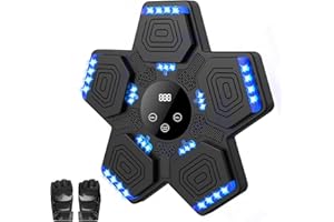 LPQKCcY Maquina De Boxeo Musical, Music Boxing Machine Adultos con Guantes De Boxeo, MáQuina De Boxeo Musical con Bluetooth, Boxeo Pared con Luz, Music Boxing, Regalo De Boxeo para NiñOs Y Adultos