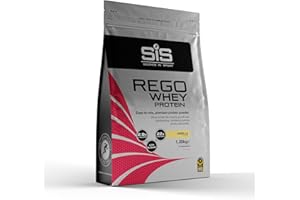 Science In Sport REGO Whey Protein Powder | Muscle Building & Recovery with BCAA Amino Acids | Vanilla Flavour, 1.35 kg, 45 Servings