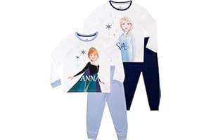 Disney Frozen Pyjama | Ensembles de Pyjamas Fille Anna & Elsa | Paquet de 2