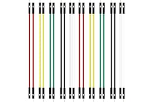 LEWTTYER Breadboard Jumper Dupont Wires Kabel Male To Female Steckbrücken Für Arduino Breadboard Dupont Draht Starthilfekabel(Red, Black, White, Yellow, Green, 20 Each)
