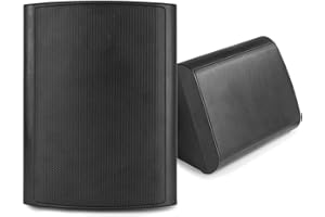 Power Dynamics PD BGO50 5.25" Water-Resistant Wall Speakers Pair - Black | 2-Way Passive Wall Speaker Pair with IP56 Rating, 120W Output, Aluminium Grille, for Indoor and Outdoor Use