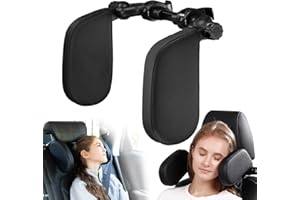 IPARTS EXPERT Poggiatesta Auto, Poggia Testa da Auto Bambini a Montaggio Rapido per i Viaggi, Auto Collo Cuscino con Barra Scorrevole Regolabile, Poggia Testa da Auto Sonno per Bambini e Adulti