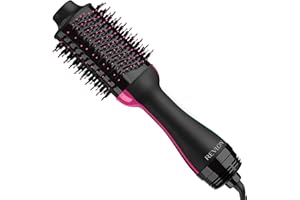 Revlon RVDR5222E2 One-Step Hair Dryer & Volumizer Hot Air Brush, Black/Pink
