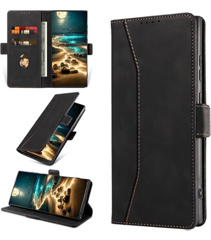 SONWO Cover Portafoglio In PU Pelle Per Realme C11 – Con Slot Per Carte E Supporto Regolabile (Marrone)