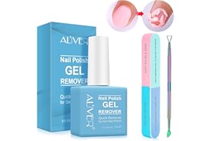 BIEYOC Gel Nail Polish Remover(15ml), Gel Polish Remover, Quick & Easy Polish Remover in 2-5 Minutes, Remove Gel Nail Polish with Cuticle Pusher and Nail Polish Scraper