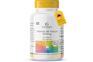 Vitamin B3 Niacin 500mg – 100 tabletter – 500mg vitamin B3 per tablett – HÖGDOSERAD – lätt att svälja – tysk apotekskvalitet