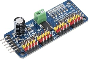 Dioche Servo Driver Board, PCA9685 16ch Servo Drivers, PWM Servo Driver Motor Drive Board Module IIC Interface PCA9685 for Robot