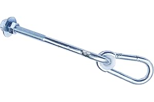 Gartenpirat Crochet Fixation balançoire M12x250 mm avec mousquetons Poutre Ø 12 cm