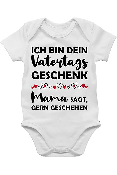 Shirtracer Baby Body - Lustiges "Prost Auf Den Ersten Vatertag" Motiv In Weiß/rosa Für Mädchen