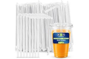 SNH Packing Clear Plastic Drinking Straws, 500 Pack, 6mm Individually Wrapped Flexible Bendy Straws for Juice, Soft Drinks, Smoothies, Milkshakes, Restaurants, Cafes and Beverage Service