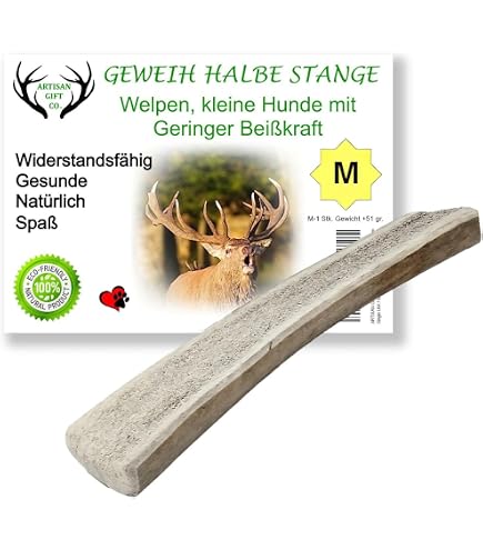 Kauknochen Fr Hunde Larsson Halbes Hirschgeweih XS  Natrlicher Kauknochen  Fr Kleine Hunde, Halb & Schonend Getrocknet