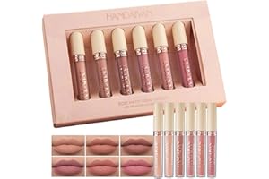 YINGEE Set Lucidalabbra Vellutato 6 Colori Rossetto Liquido Opaco, Regalo Lucidalabbra Matte Impermeabile a Lunga Durata (B)