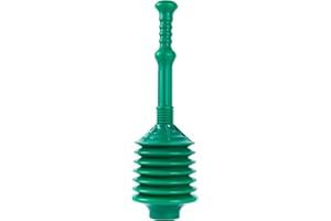 JS Jackson Supplies Przepychacz do toalety z mieszkiem akordeonowym, zielony, 25 cm