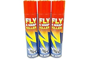 SANMEX 3 PCS FLY & WASP KILLER INSECTICIDE FAST ACTING PEST AEROSOL SPRAY 300ML