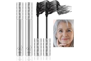 GETUE 2-Pack Black Mascara for Older Women Waterproof Volumising & Lengthening Mascara for Thinning,Ageing Lashes | Gentle on Sensitive Eyes