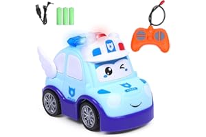 Yellcetoy Voiture Télécommandée de Police avec Lumières, Voiture Radiocommandée rc Car, Cadeaux d'anniversaire et de Noël pour Les Enfants Garçons Filles 2 3 4 5+ Ans Bleu