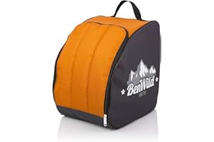 BenWild Snowboard or Ski Boots Backpack Luggage Carry Case Bag for Rollers Ice Skate, Excellent For Travel With Waterproof Exterior